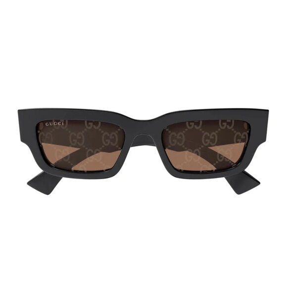 NEW GUCCI SUNGLASSES GREY BROWN UNISEX EYEWEAR GUCCI - Picture 2 of 3